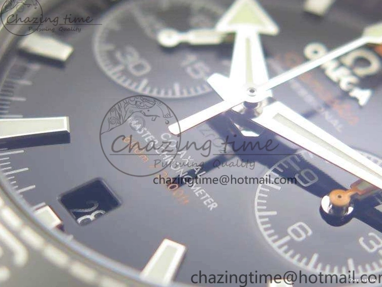 0424 FastDry Planet Ocean Master Chrono SS OM 1:1 Best Edition Black Dial On SS Bracelet A9900 V 8112